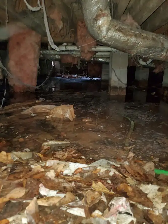 Crawl space flood assessment for Commercial Water Damage Restoration in Clyde
