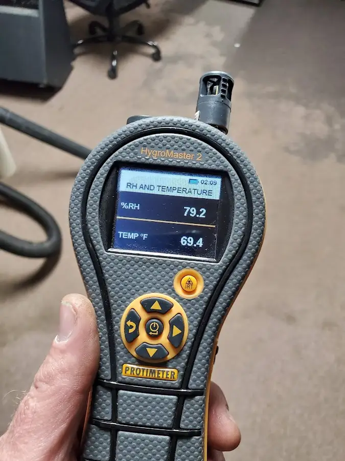 Moisture meter humidity assessment for Fire & Smoke Damage Restoration in Clyde